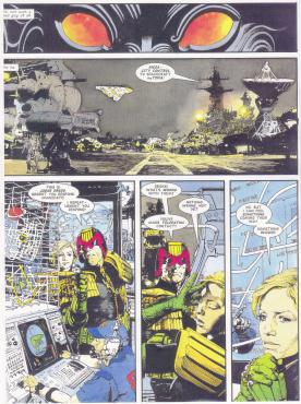 Dredd often appeared in Anderson stories as aid or critic. 
This from 'Satan'.